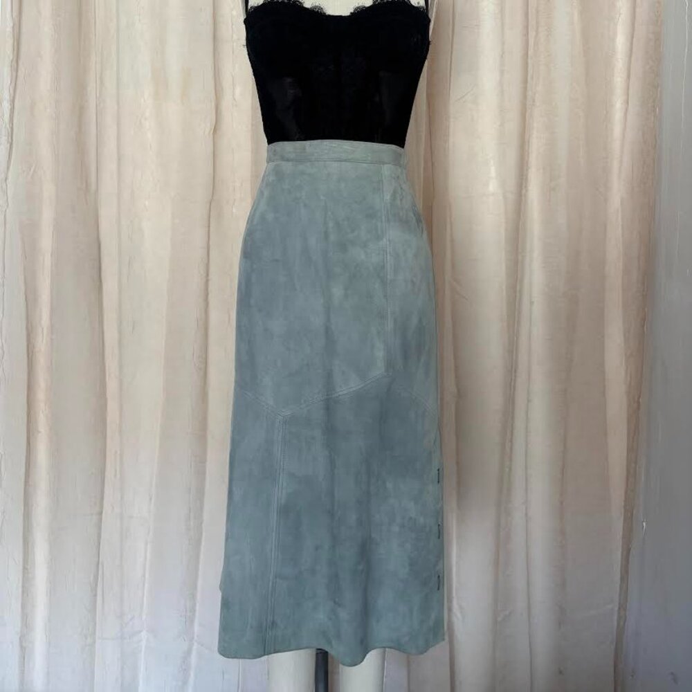 1930's Suede A-line Skirt